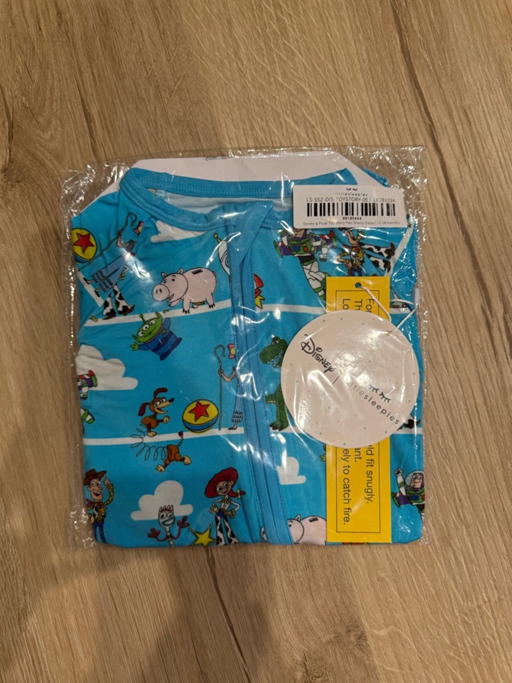 Little Sleepies Blue Toy Story Characters Kids Pajamas